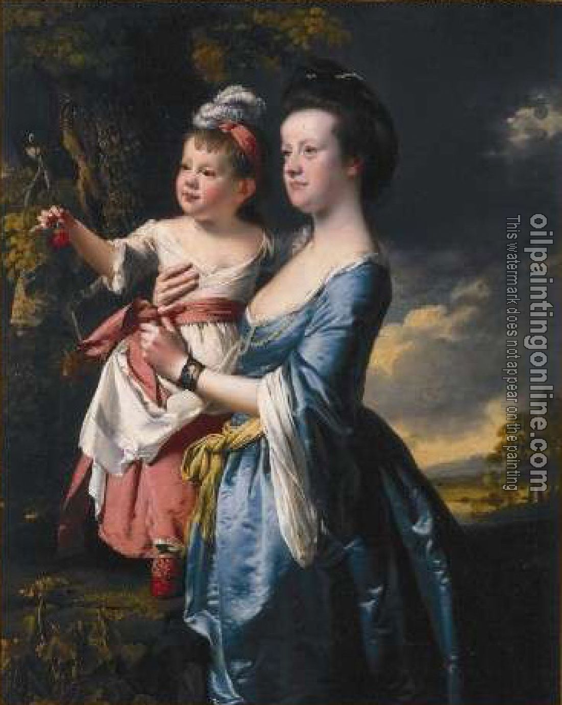 Joseph Wright of Derby - Portrait of Sarah Carver and her daughter Sarah